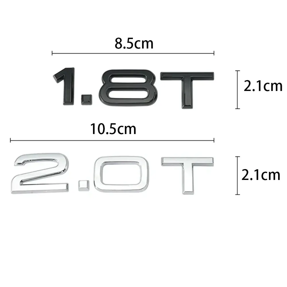Car Accessories Logo - 3D ABS 1.8T 2.0T 3.0T Litery