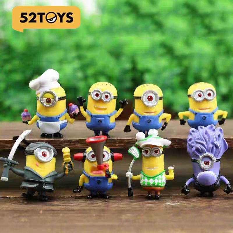 Car Accessories Xmas - 8 szt./1 zestaw 52TOYS Minionki Figurki