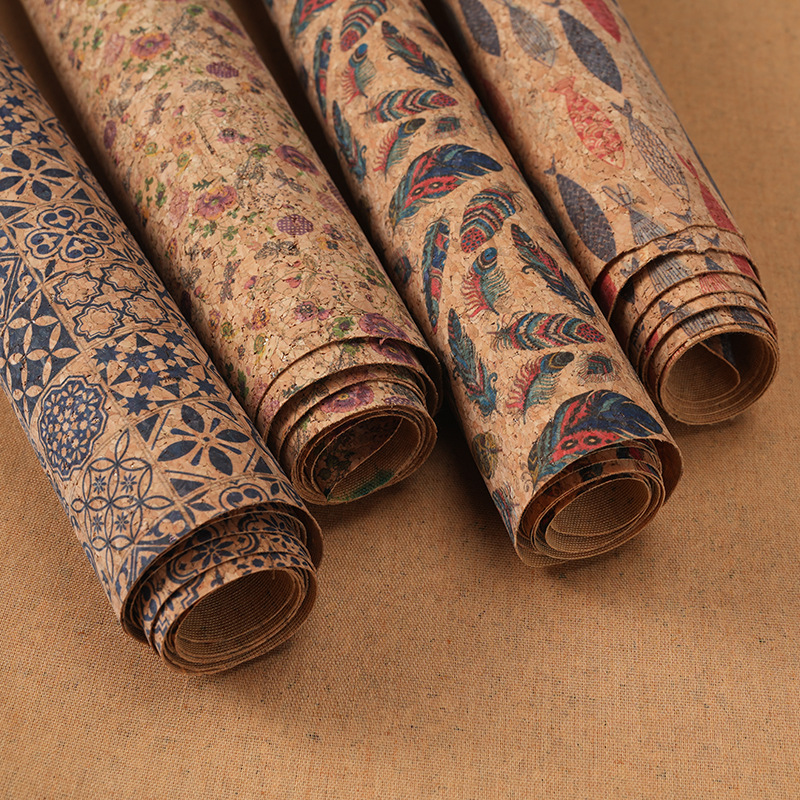Car Accessories Cork - 100x138cm korek drukowany PU skórzany materiał