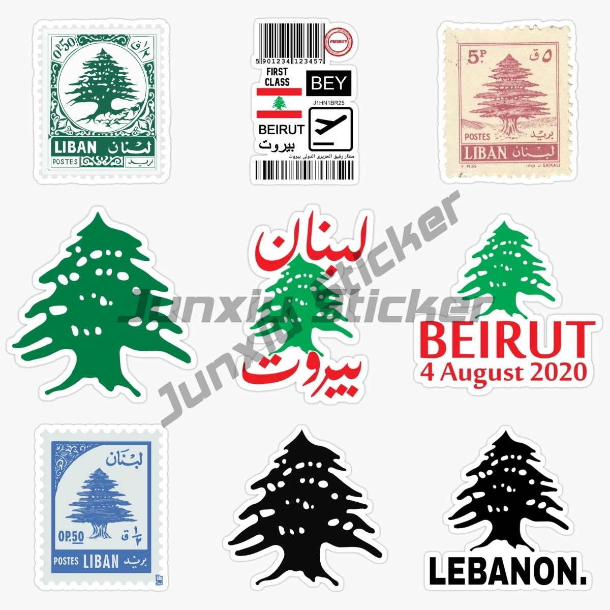 Car Accessories Lebanon - Naklejki na samochód z flagą narodową