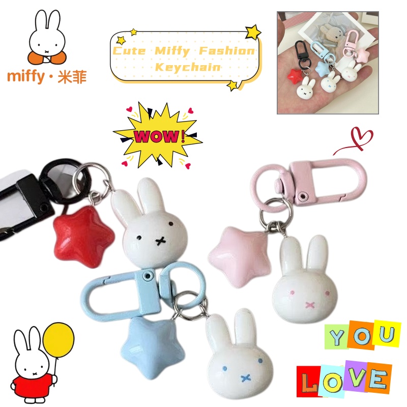 Car Accessories Parts - Uroczy brelok Miffy, słodki królik, zawieszka
