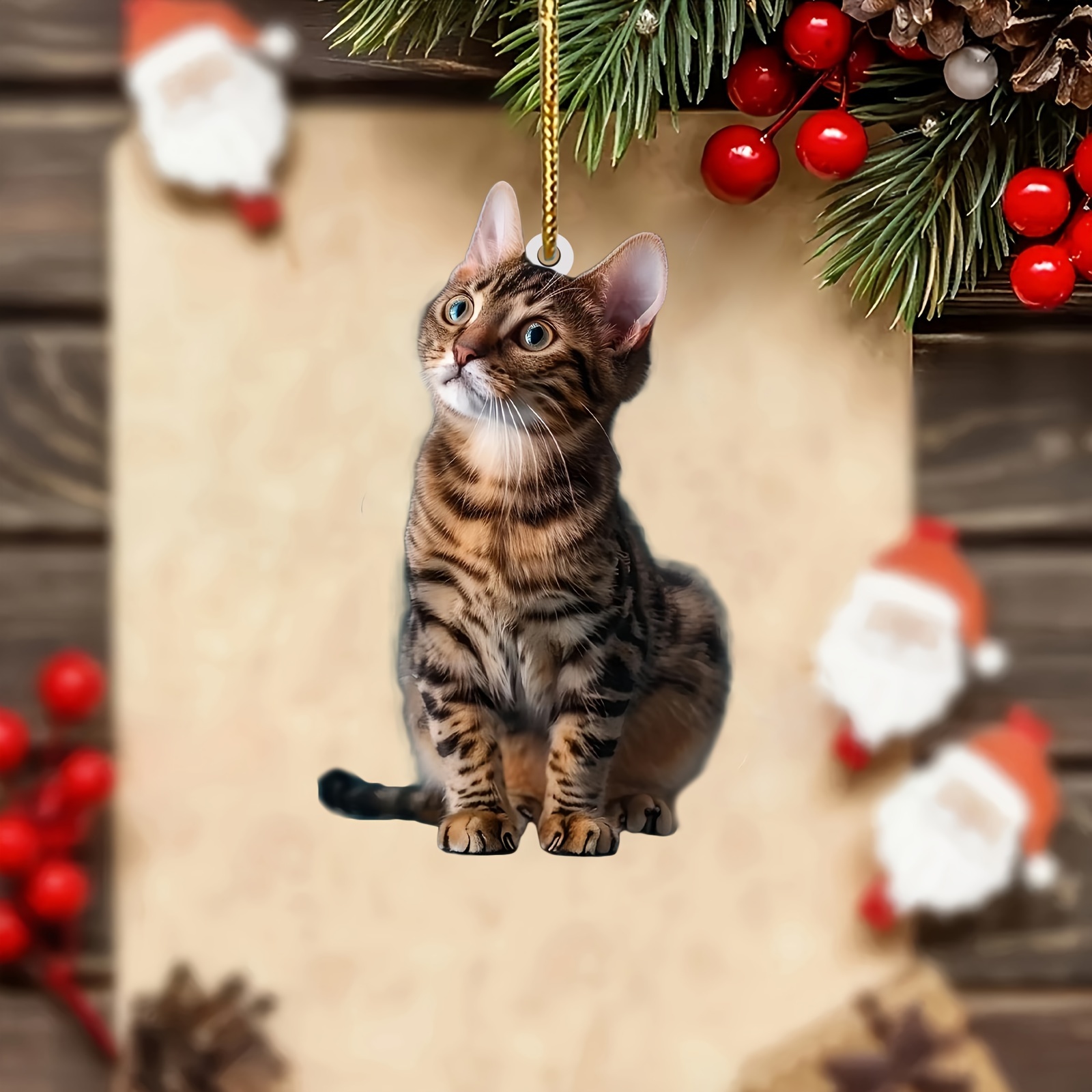 3szt 2D Płaski kot Akrylowa za – Car Accessories Xmas recenzja i cena